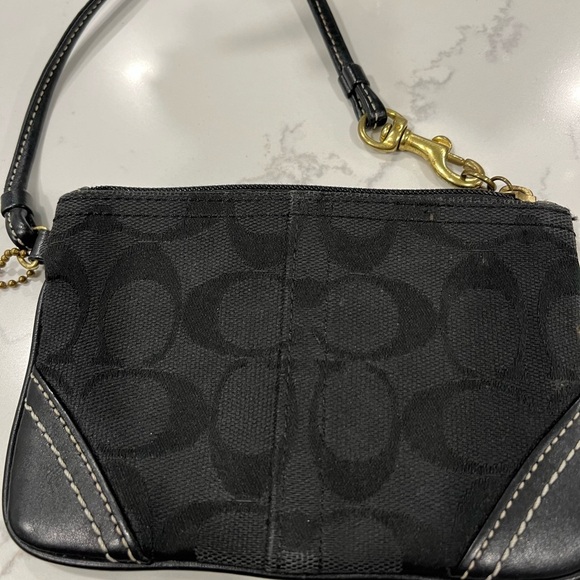 Coach Signature Logo Wristlet (Black) - Picture 3 of 9